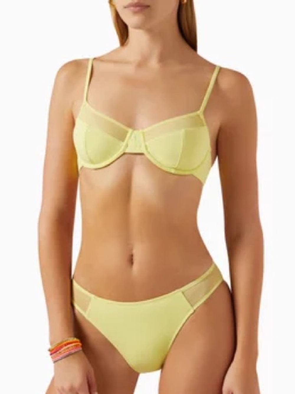 NWT SOLID & STRIPED Emily Bikini Top & Bottoms Set in Banana